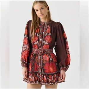 Farm Rio Gigi Tapestry Mini Dress XS